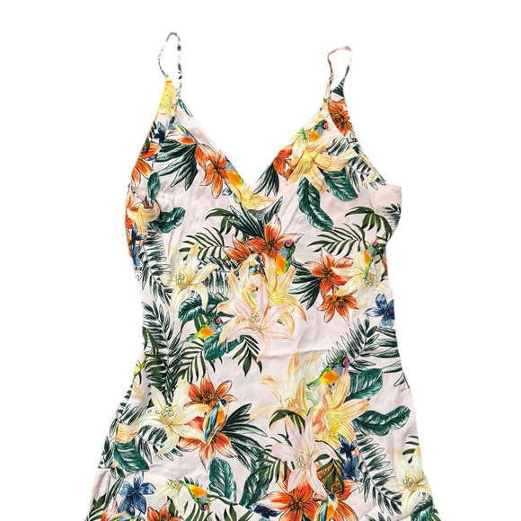 Amanda Uprichard Mini Floral Silk Cocktail Dress Large - Picture 3 of 11